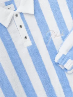 STRIPED LOOP TERRY POLO