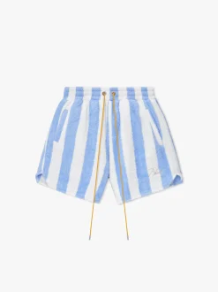 STRIPED LOOP TERRY SHORT
