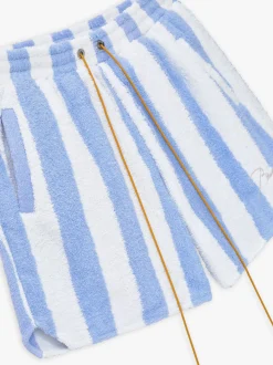 STRIPED LOOP TERRY SHORT