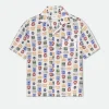 TRUCKER PRINT SILK SHIRT