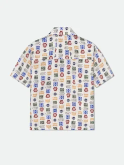 TRUCKER PRINT SILK SHIRT