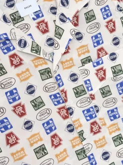 TRUCKER PRINT SILK SHIRT