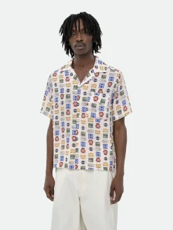 TRUCKER PRINT SILK SHIRT
