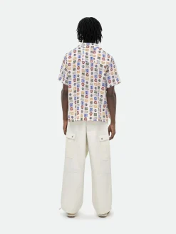 TRUCKER PRINT SILK SHIRT